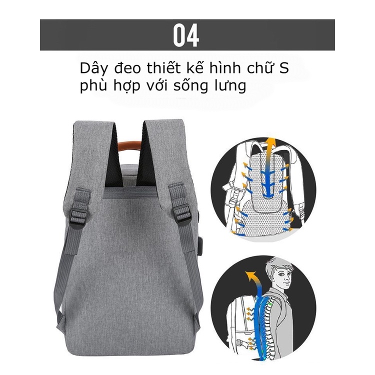 Balo Laptop, Cặp Đựng Máy Tính Cá Nhân Kích Thước 15.6 inch Đẹp Và Chống Sốc - DRU BL031 - Hàng Chính Hãng