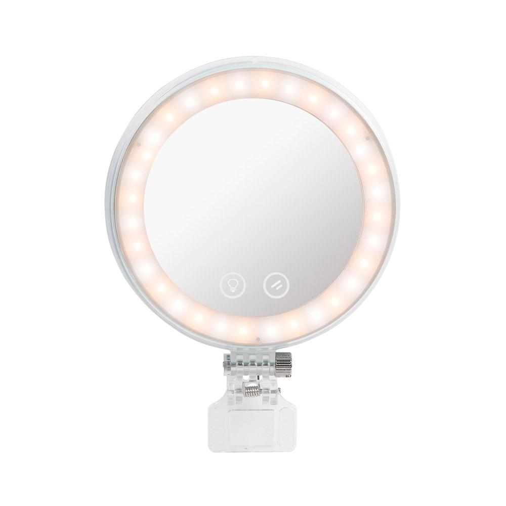 Gương trang điểm đèn LED YONGNUO YN-08 vòng tự sướng mini có thể kẹp điện thoại Nhiệt độ hai màu có thể điều chỉnh độ sáng khi trang điểm