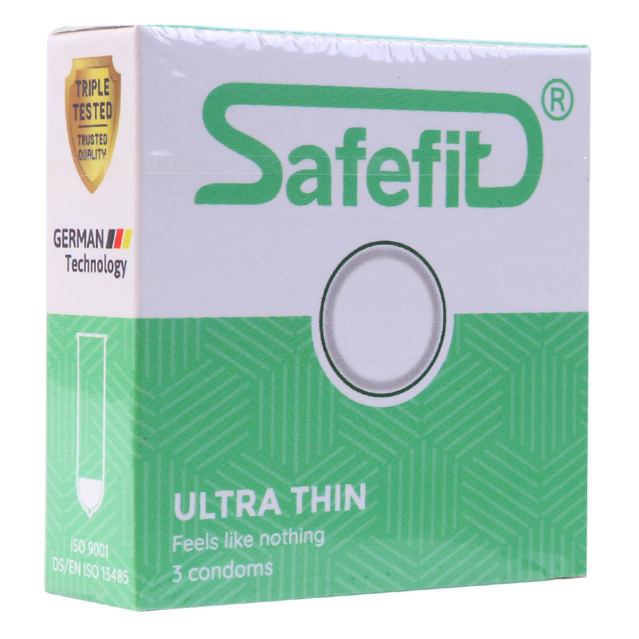 Combo 2 Hộp Bao Cao Su Safefit Ultra Thin (3 Cái / Hộp) + Tặng 1 Hộp Bao Cao Su Safefit Ultra Thin