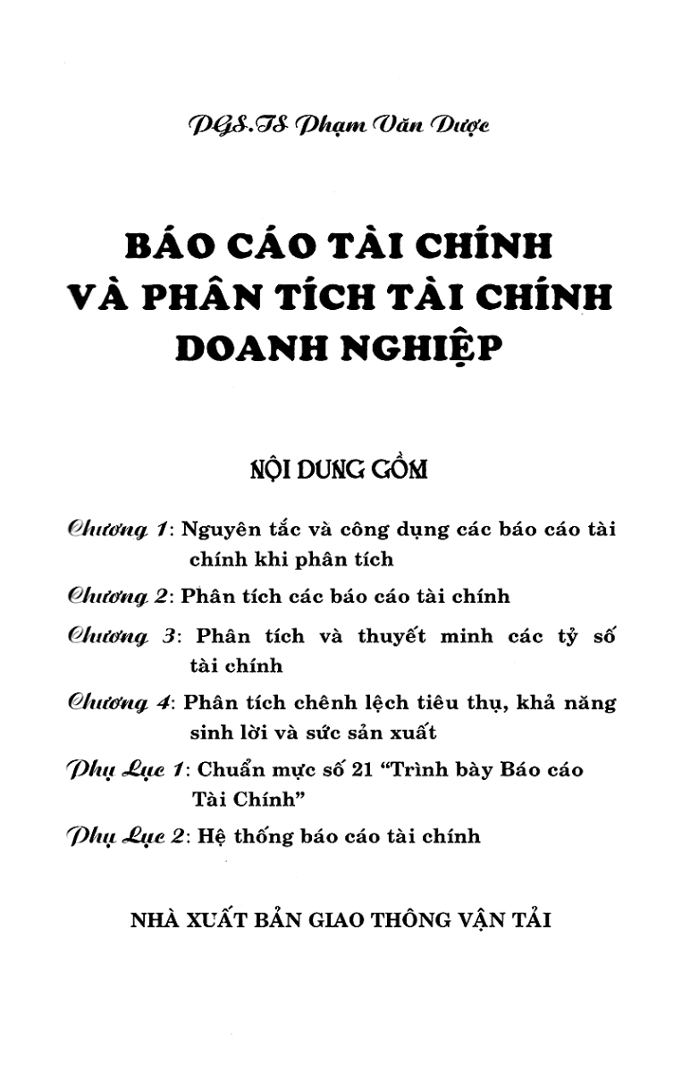 Báo Cáo Và Phân Tích Tài Chính Doanh Nghiệp - KT