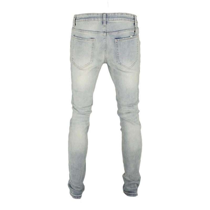 Quần Jean Nam TLB-01 Màu Xanh Nhạt Kiểu Trơn Chất Jeans Co Giãn Bền Màu Không Phai