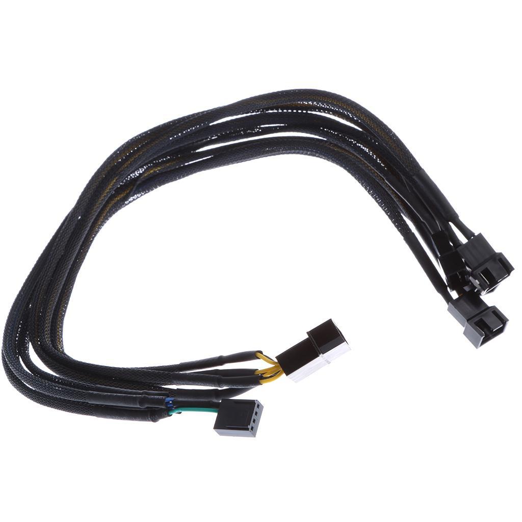 Computer PC 4-Pin Fan Power Cable Y 5 Way Splitter Lead Connector Adapter