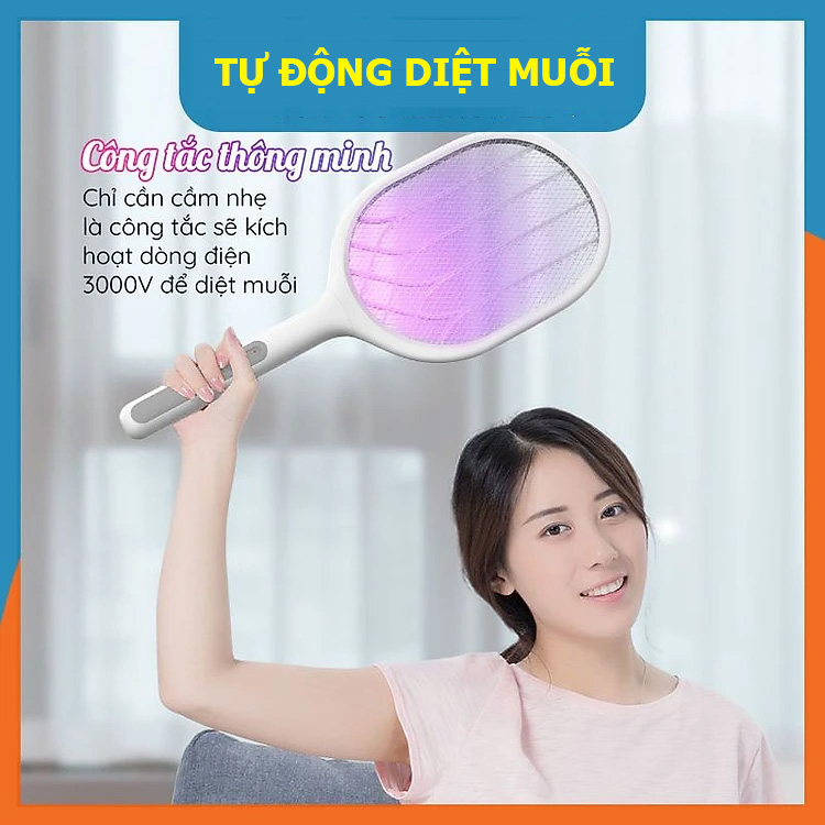 Vợt muỗi kiêm đèn bắt muỗi thông minh 2 trong 1