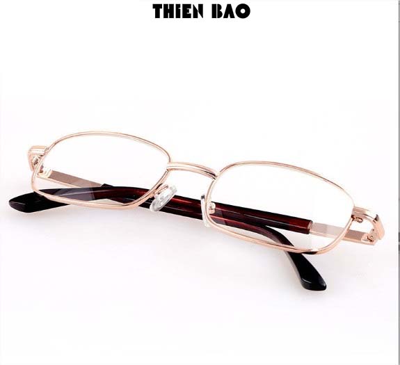 Kính lão thị, viễn thị trung niên tròng Thủy tinh chống xước KVN16  Nam nữ loại I hàng đẹp toàn viền vàng GOLD