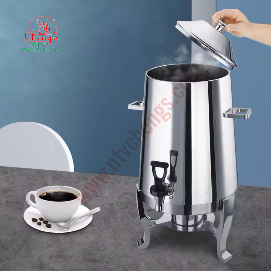 Bình hâm nóng trà cà phê buffet inox cao cấp - Dung tích 13-19 lít/Chuyên nghiệp trong nhà hàng khách sạn/Hàng chính hãng thương hiệu NTV Chengs/Hàng nhập khẩu