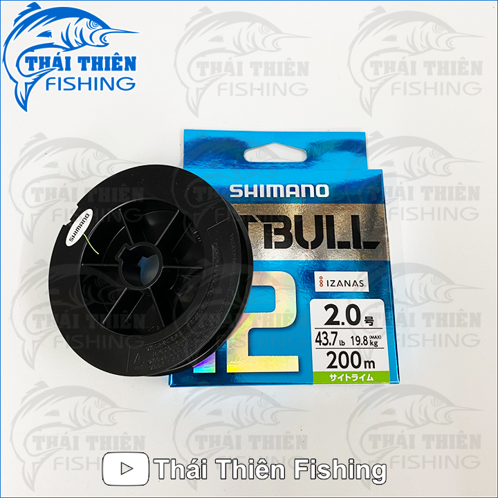 Dây Câu Lure PE Siêu Bền Shimanno Pitbull X12 Dùng Câu Lure, Ngâm, Tóm Lưỡi Câu Cuộn 200m Màu Xanh Made In Japan