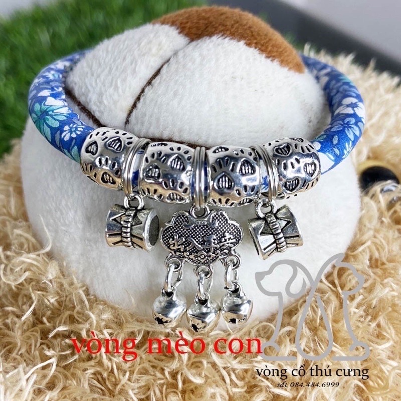 Vòng cổ thổ cẩm cho chó mèo thú cưng
