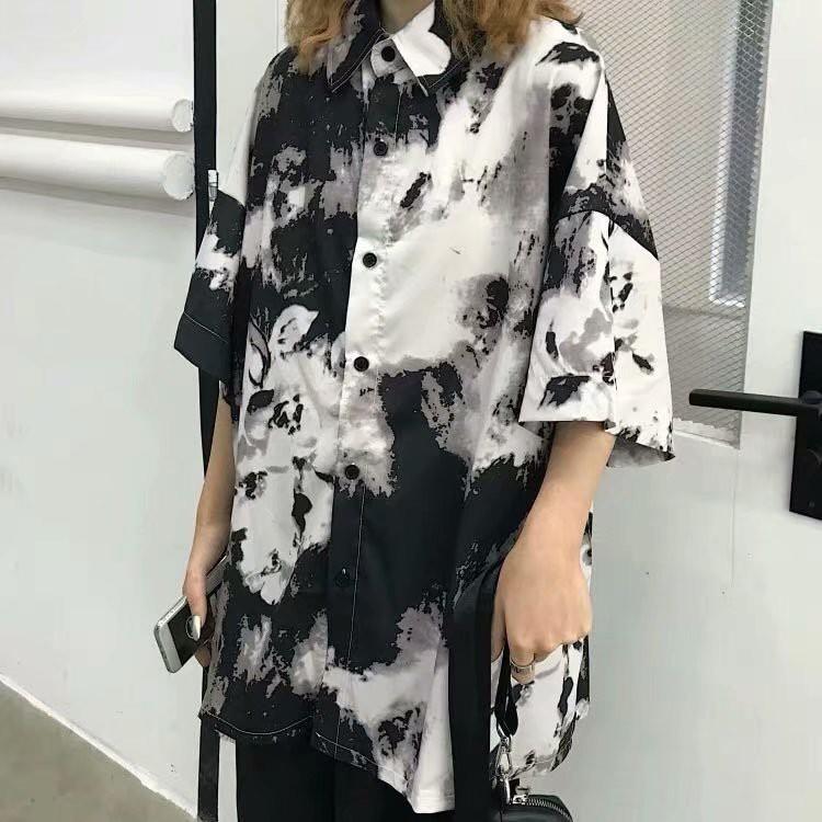 Áo Sơ Mi Ngắn Tay Họa Tiết Rằn Ri Thời Trang Dành Cho Nữ