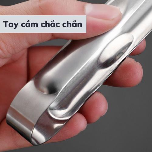 Kẹp gắp thức ăn INOX thép không gỉ kẹp đa năng gắp đá đồ ăn tiện lợi có bọc nhựa an toàn tiện dụng bảo hành 1 đổi 1