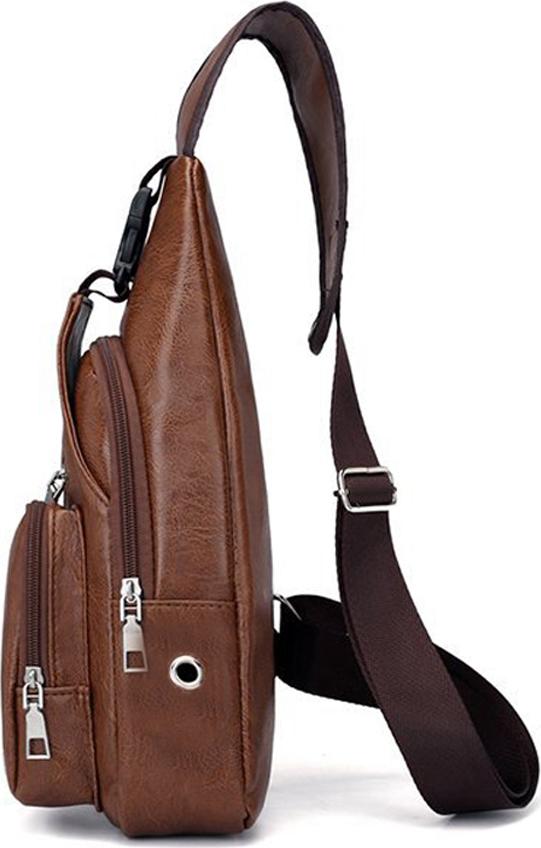 Túi đeo chéo nam da 4 ngăn