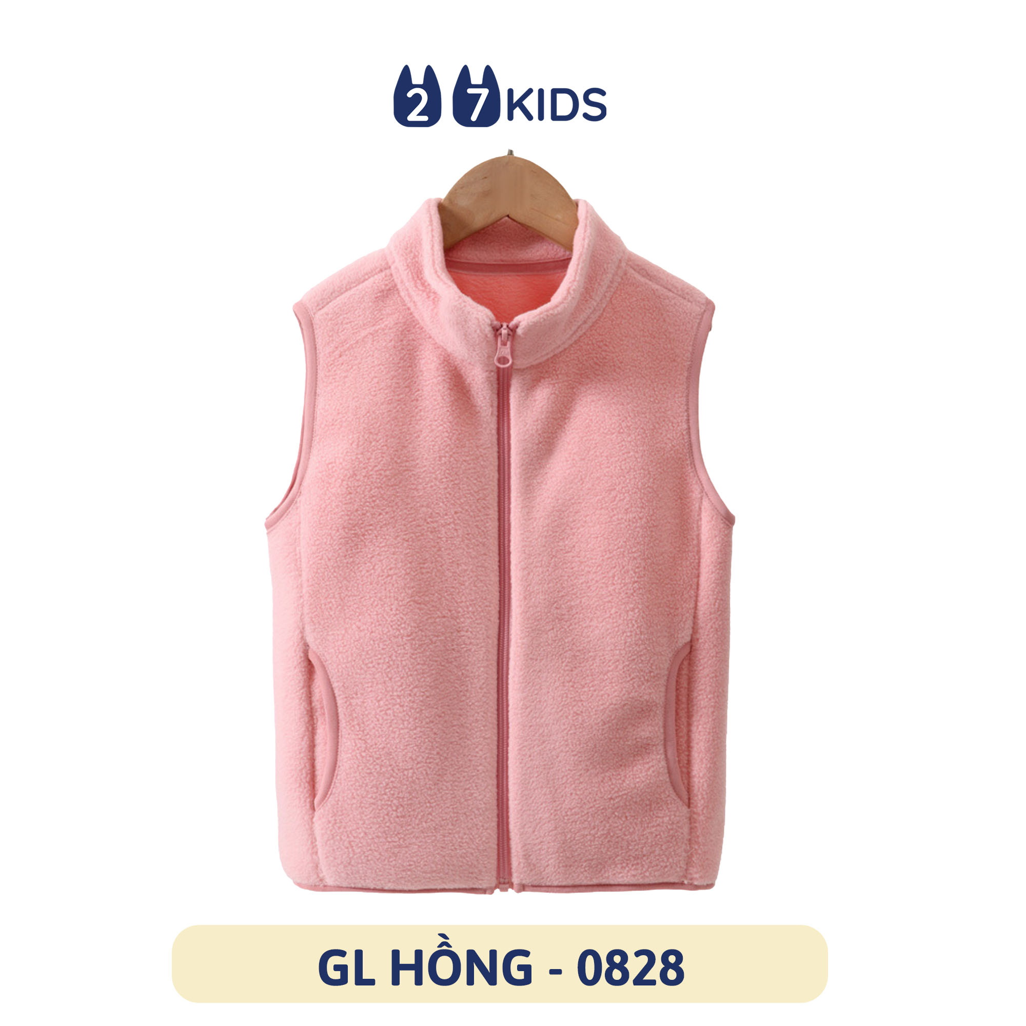Áo gile lông cừu san hô cho bé trai bé gái 27Kids áo ghi lê thu đông cho trẻ 4-14 tuổi ULGI1