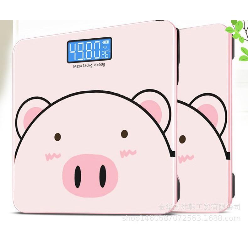 Cân Điện Tử Sức Khỏe Hình Lợn Siêu Cute Mẫu Mới 2020 Dùng Pin