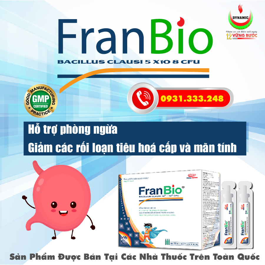 FRANBIO - NĂNG ĐỘNG - Bổ sung men vi sinh phòng ngừa rối loạn tiêu hóa