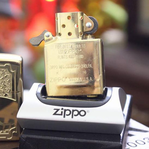 Bật Lửa Zippo 169 Tugra Armor High Polish Brass