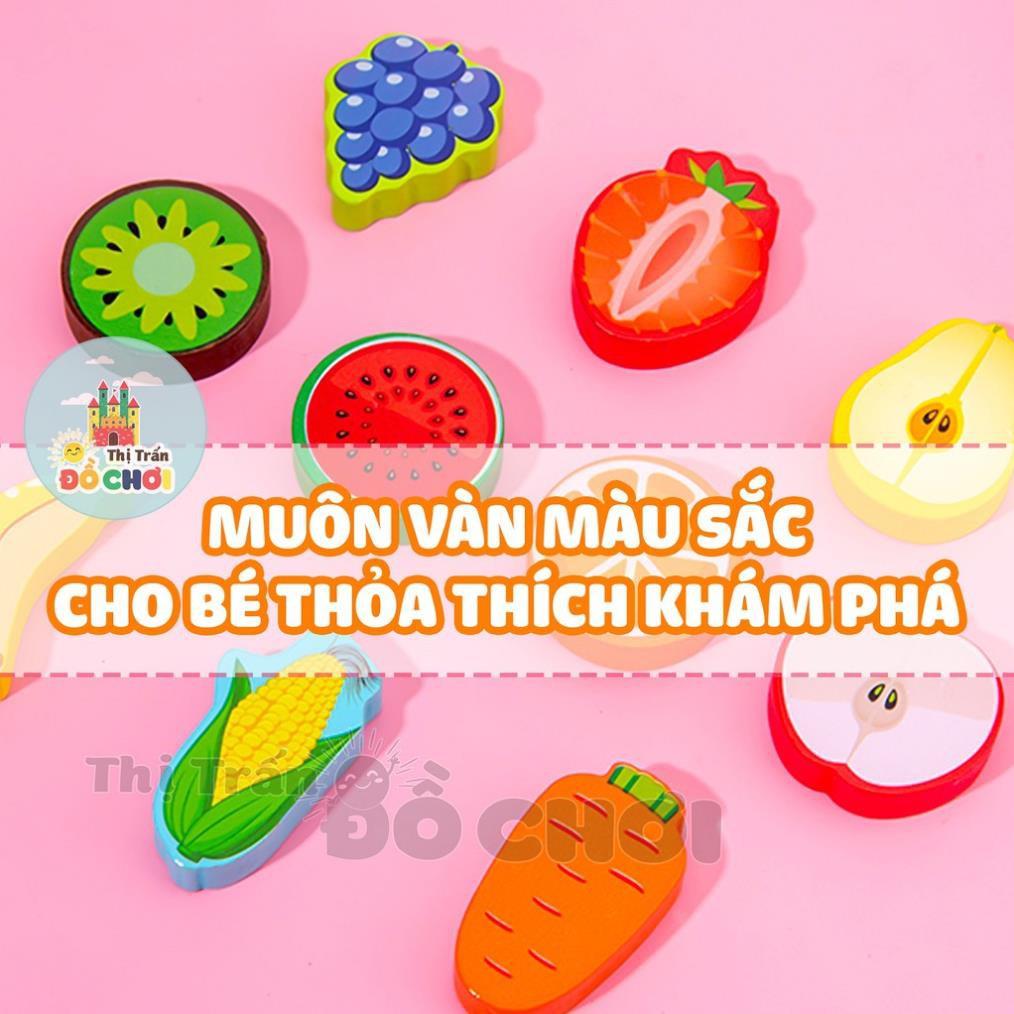 Bộ đồ chơi học tập cho bé bảng ghép hình và số bằng gỗ kèm câu cá nam châm 36 chi tiết 9650