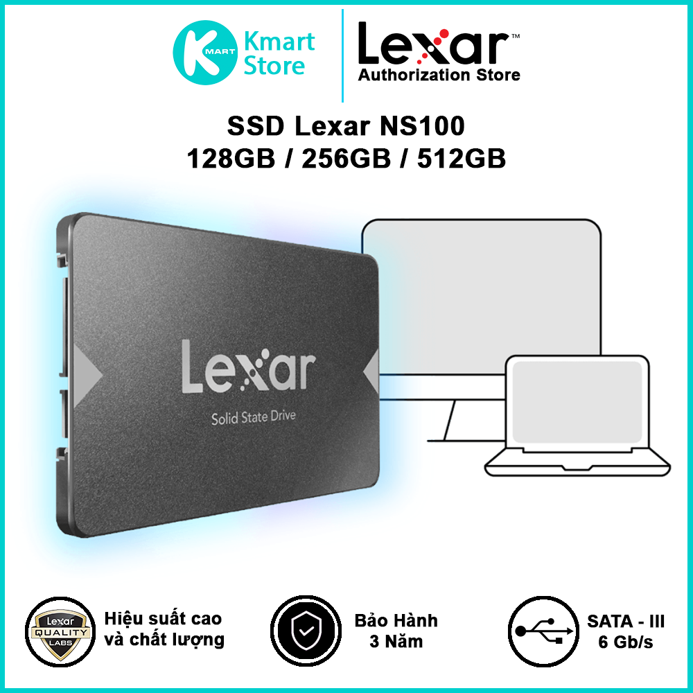 Ổ cứng SSD 128GB Lexar NS100 2.5-Inch SATA III_Hàng chính hãng