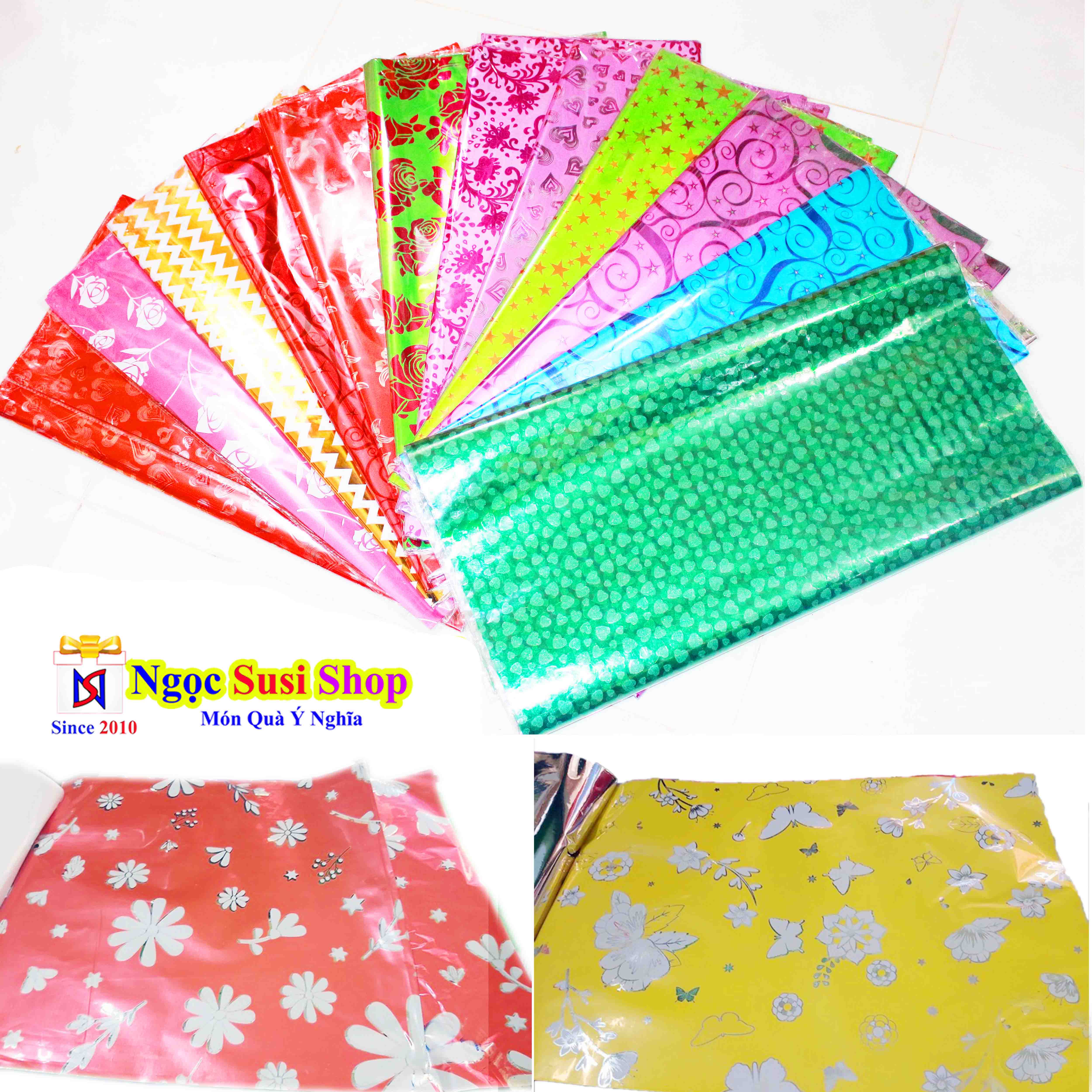 COMBO 10 GIẤY GÓI QUÀ KIẾNG GÓI HỘP QUÀ TRANG TRÍ
