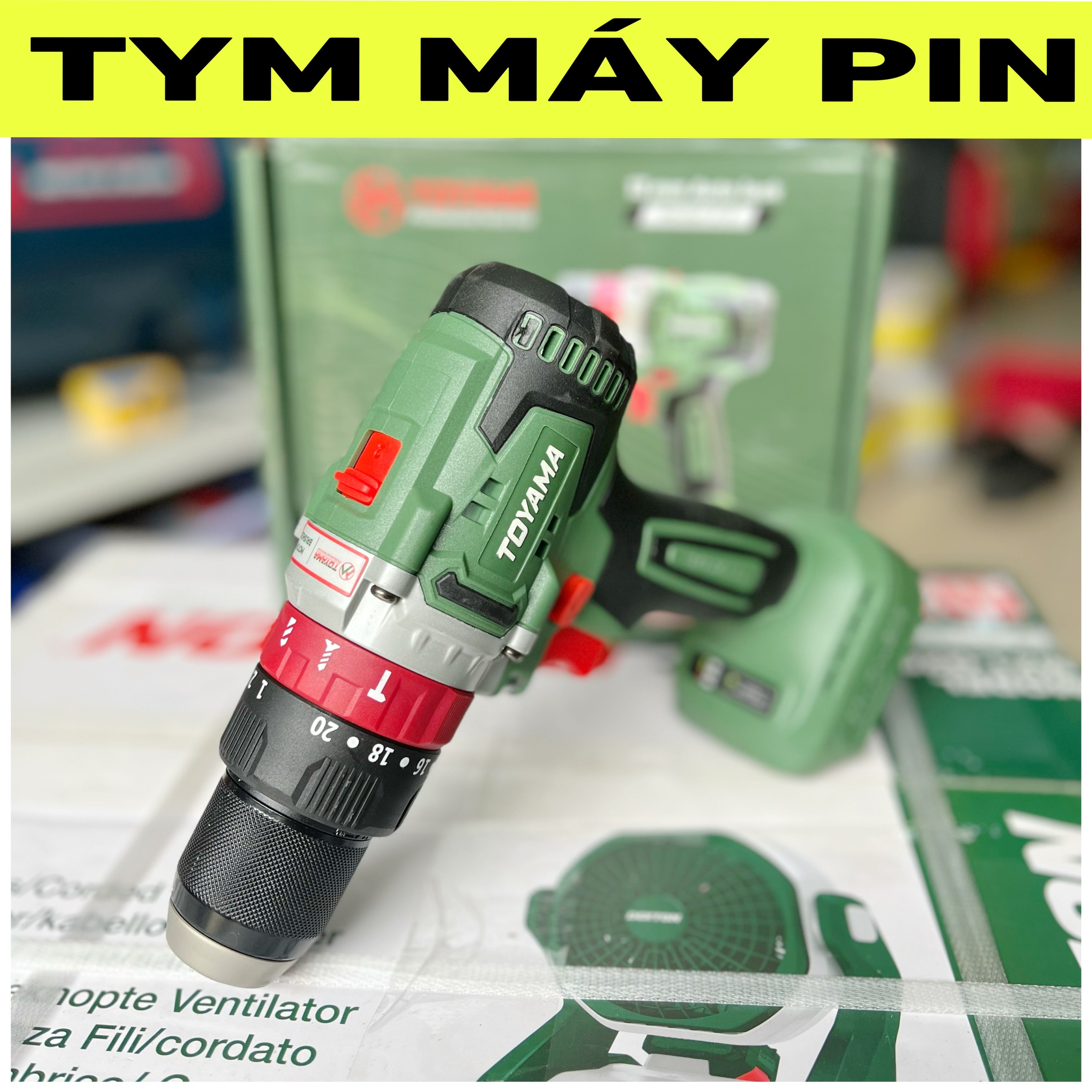 Thân máy khoan pin 3CN 21V Toyama Z8 chân pin phổ thông {chưa pin sạc – TYM máy pin
