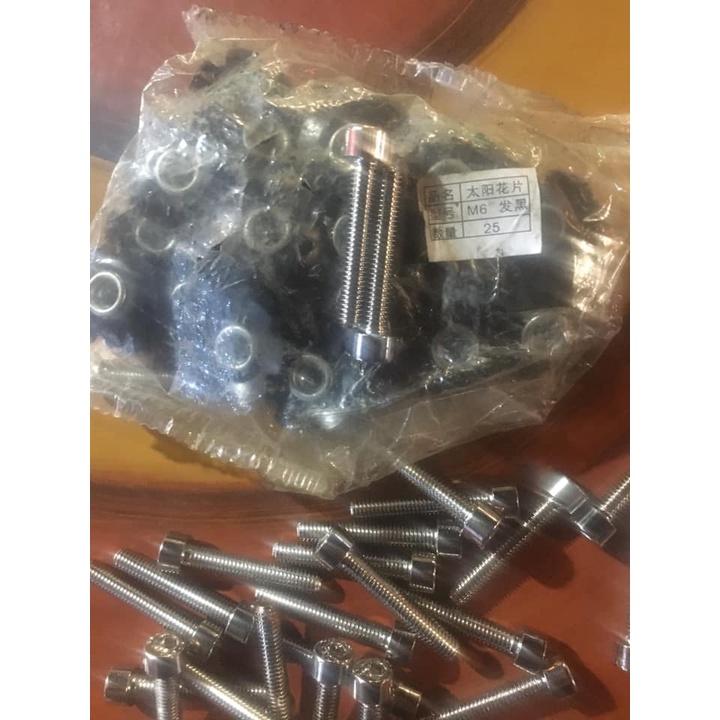 Ốc vít và lõi hoa Bát Phốt M6 x 40mm