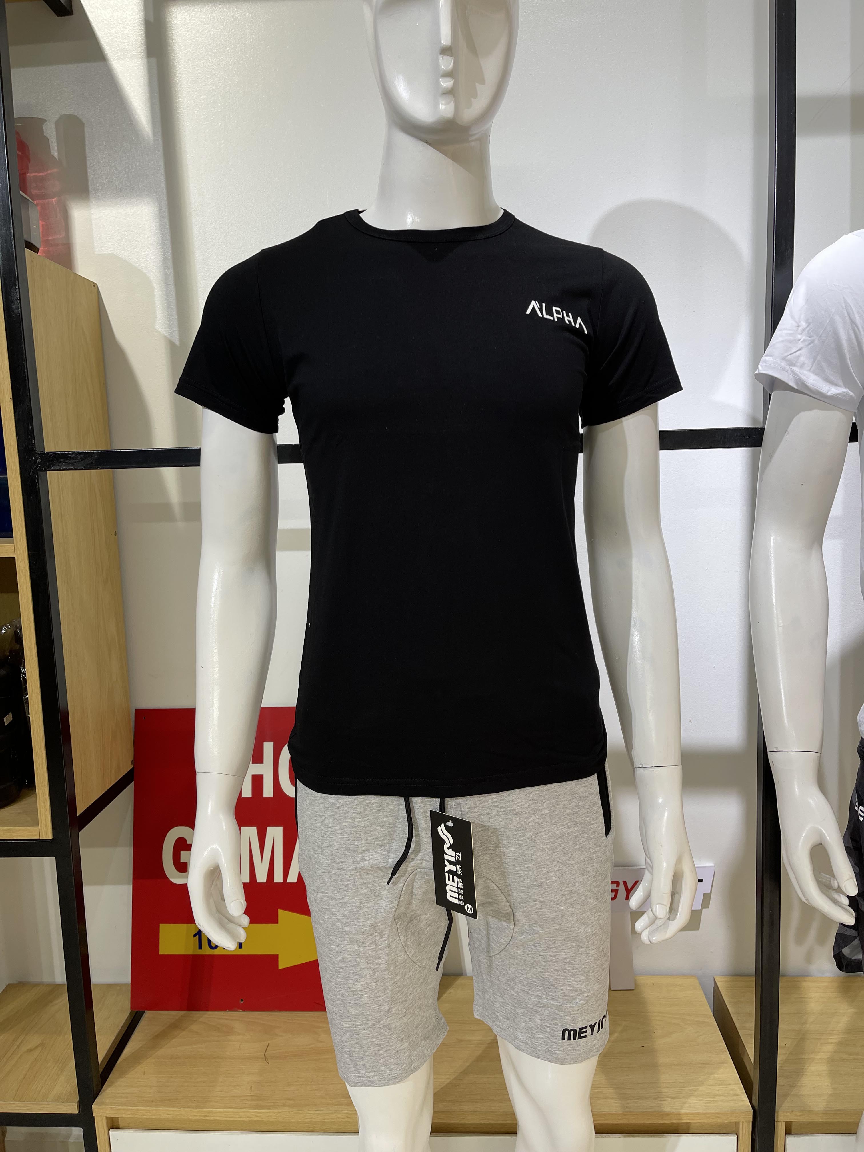 T-shirt logo Alpha thể thao nam