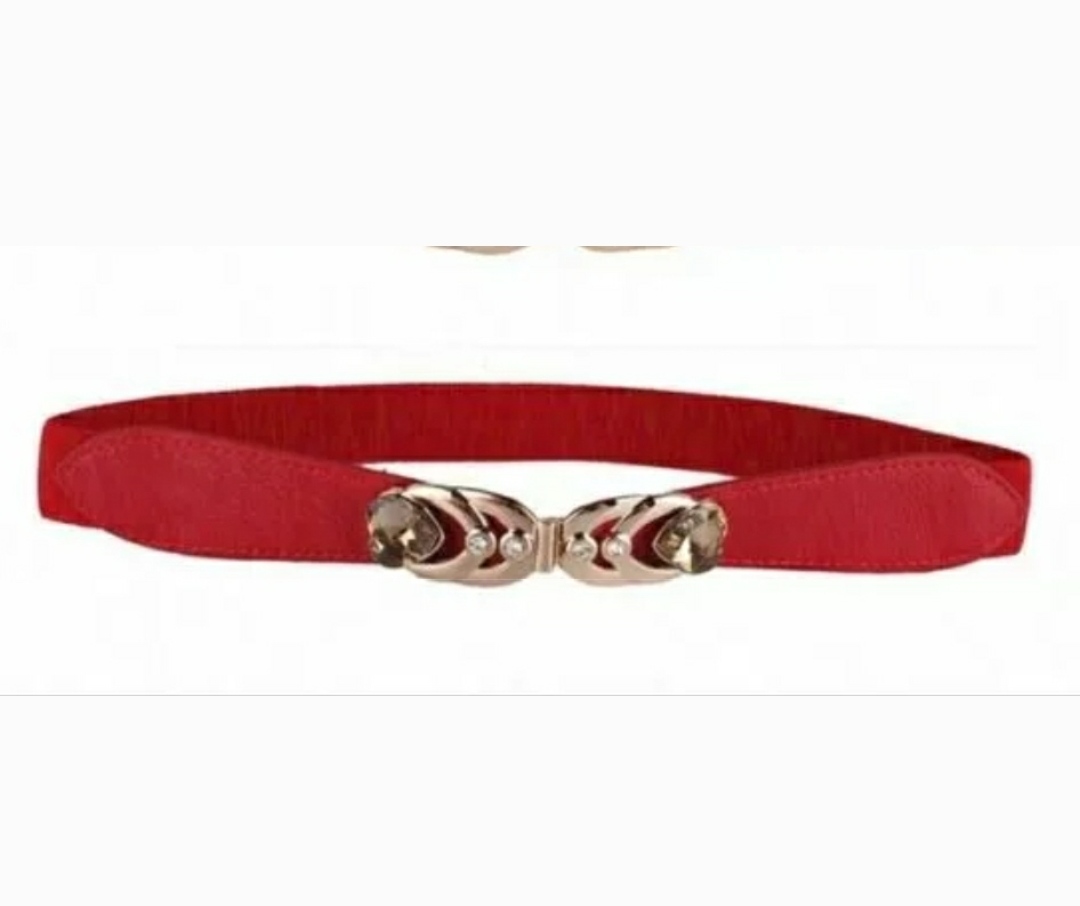 Thắt lưng dây nịt nữ thời trang Hàn Quốc màu đỏ 2cm dona21093007