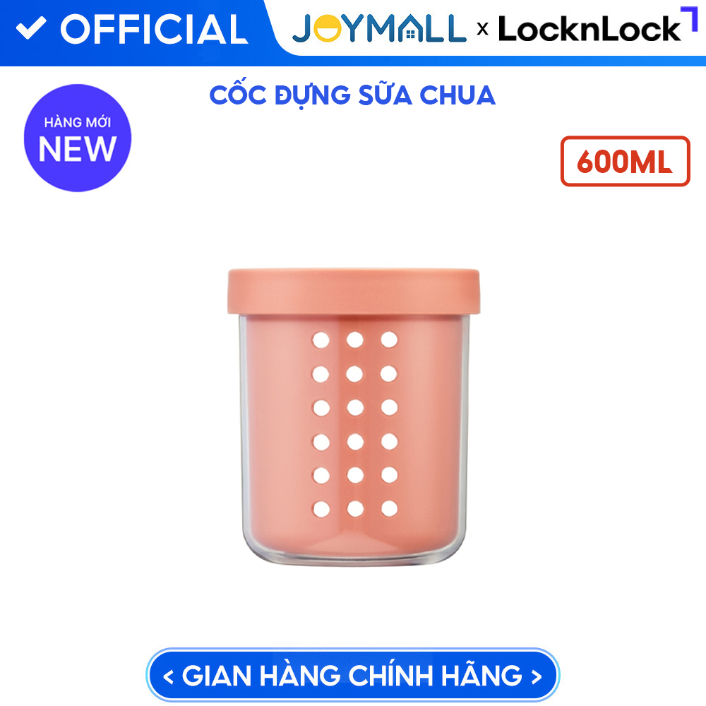 Cốc Đựng Sữa Chua LocknLock TO-GO LCB413 600ml 2 Lớp Có Kèm Muỗng, Hàng Chính Hãng - JoyMall