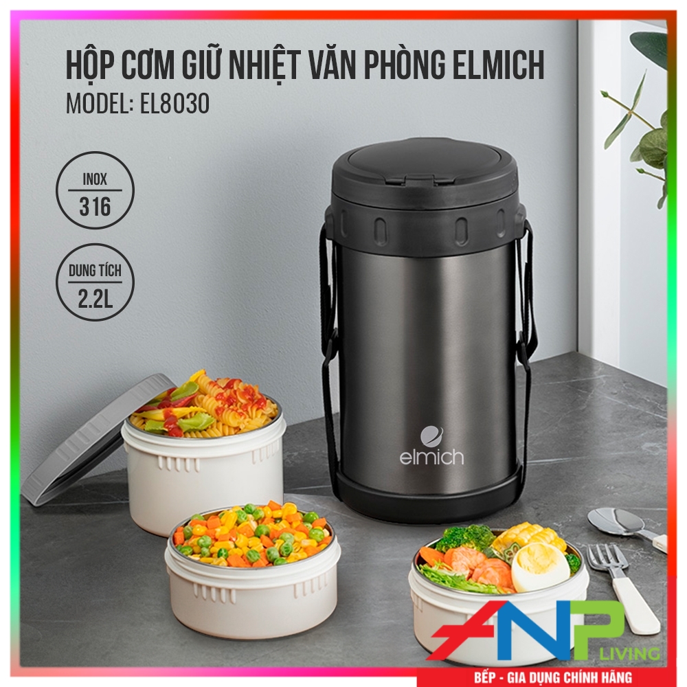 Hộp Cơm Giữ Nhiệt Elmich EL-8030 - Hàng Chính Hãng