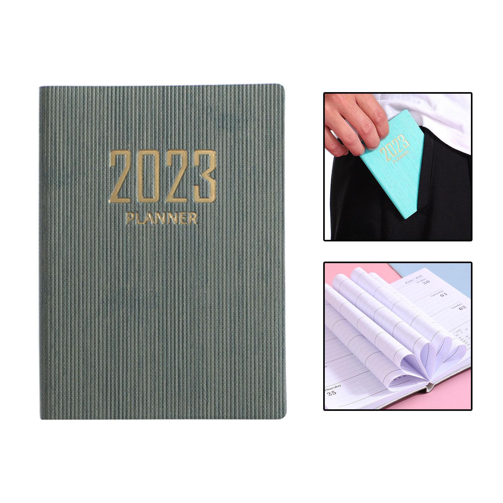 A7 Planning Notebook, 2023 Monthly Weekly Planner, Writing Pad Appointment Calendar Notepad Journal Notebook for Family  Supplies