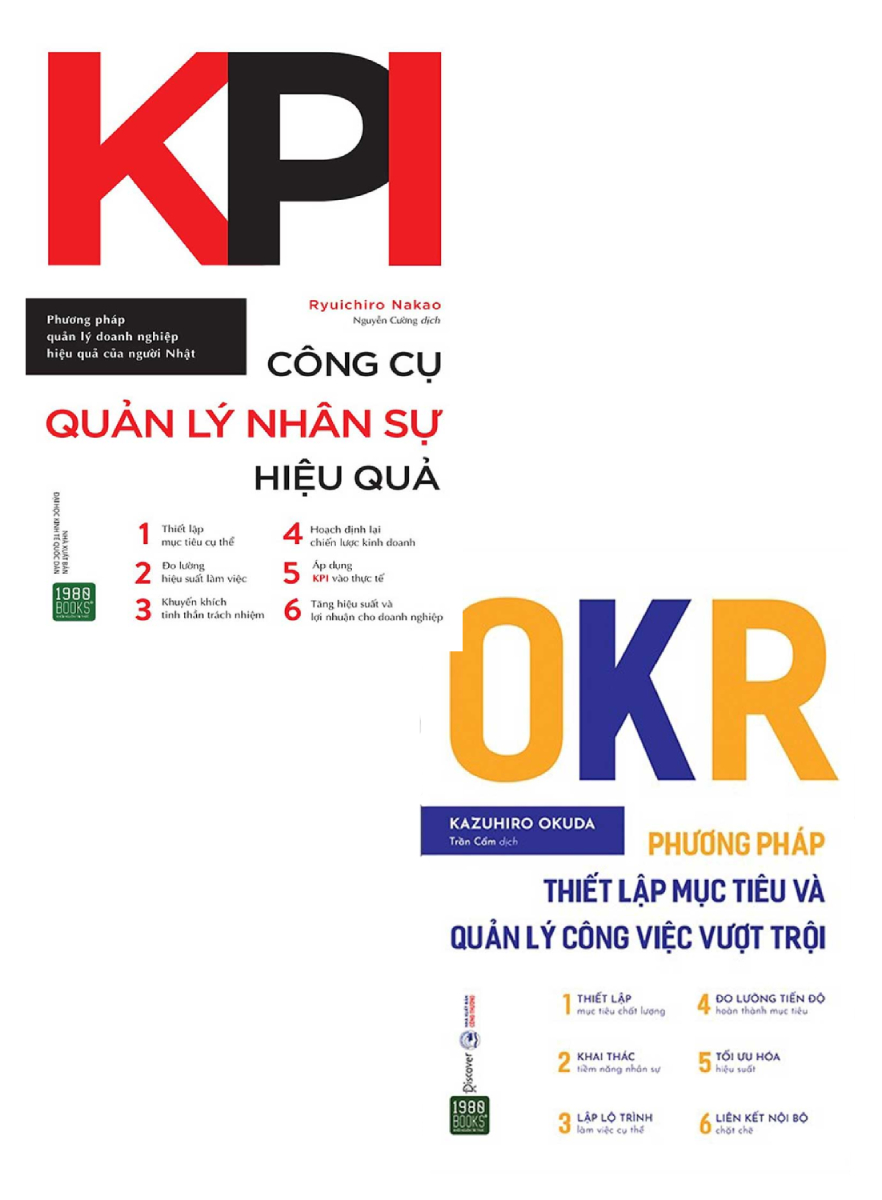 Hình ảnh Combo OKR - Phương Pháp Thiết Lập Mục Tiêu Và Quản Lý Công Việc Vượt Trội + KPI - Công Cụ Quản Lý Nhân Sự Hiệu Quả (Bộ 2 Cuốn)