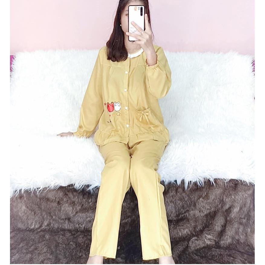 Bộ kate lụa - quần dài tay dài - ẢNH THẬT
