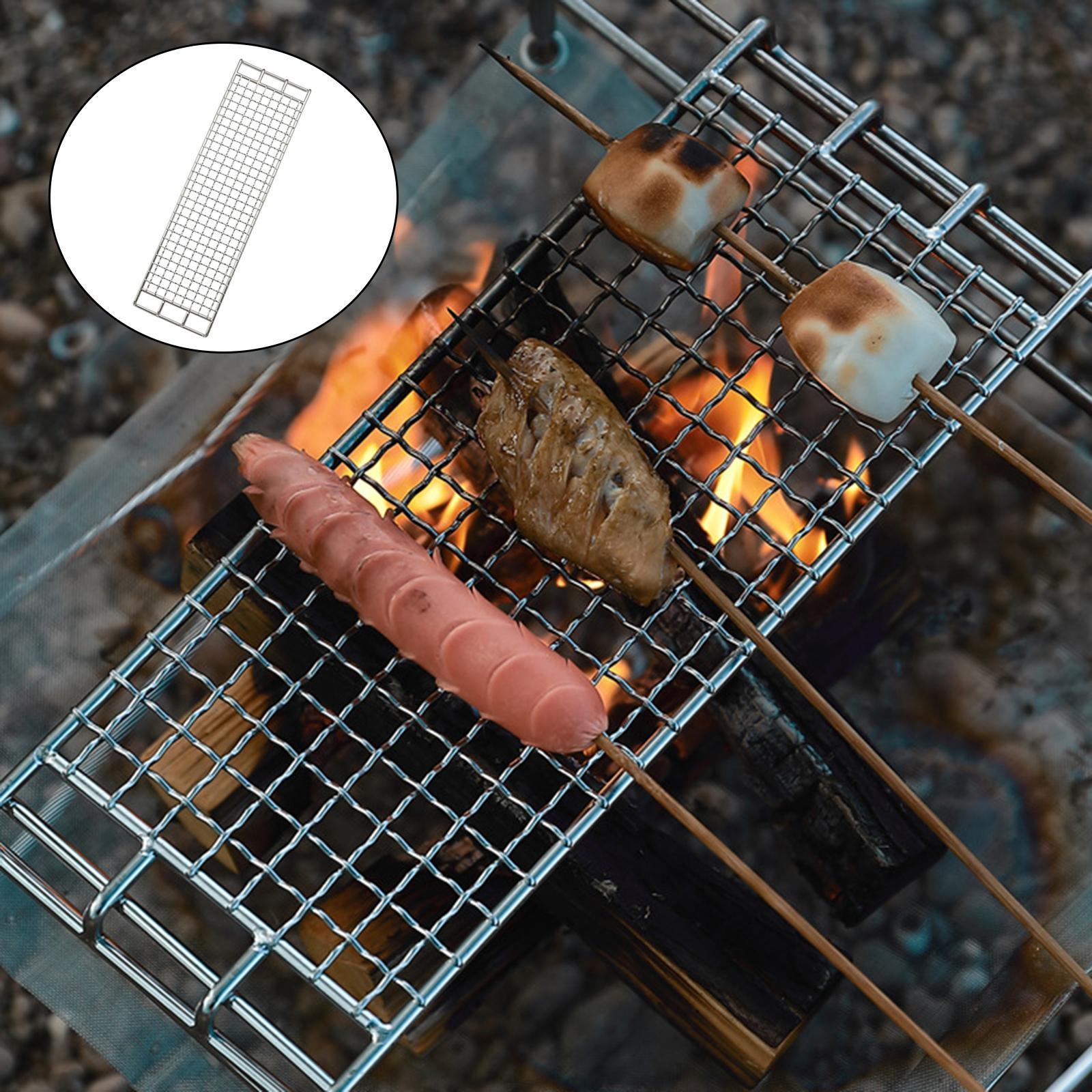 2pcs Barbecue Grill Net Grilling Basket Grid Grate Mesh Rack Outdoor Camping