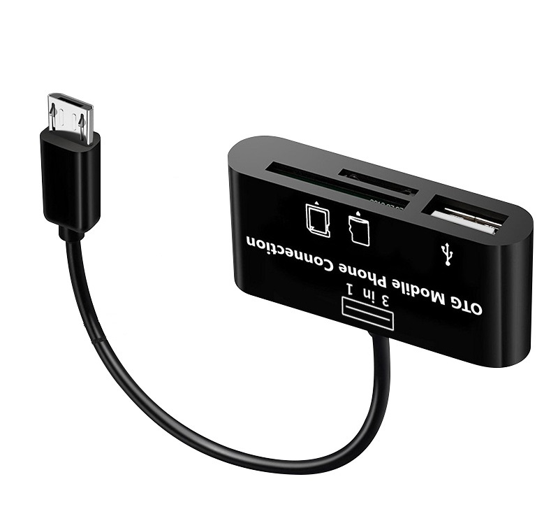 Đầu đọc thẻ nhớ đa năng tiện dụng TF OTG USB MicroSD dành cho nhiều dòng điện thoại hàng nhập khẩu PKCB DT1061