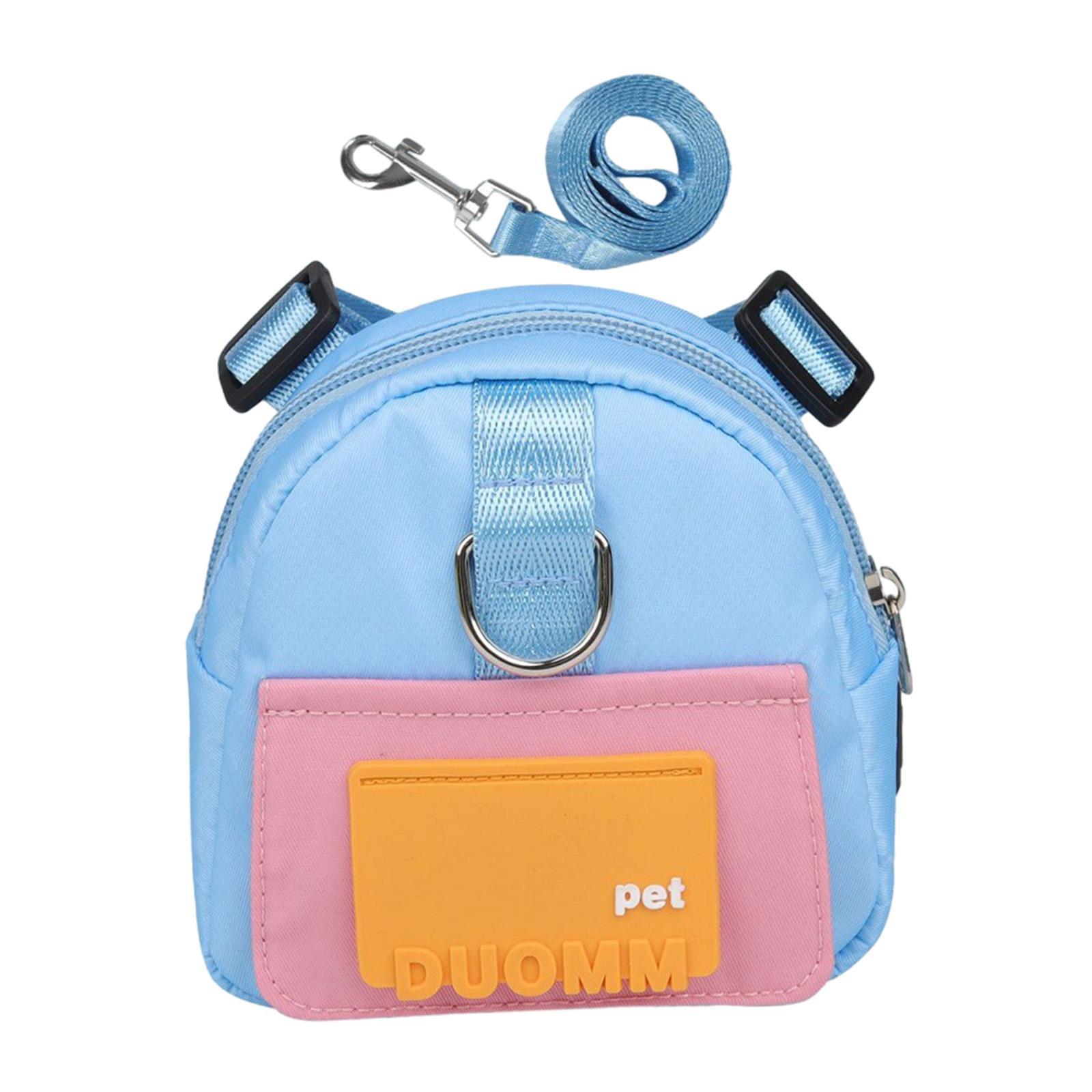 Dog Backpack Harness Dogs Puppy Bag with Harness Adjustable Puppy Dog Carriers with Leash for Daily Walking