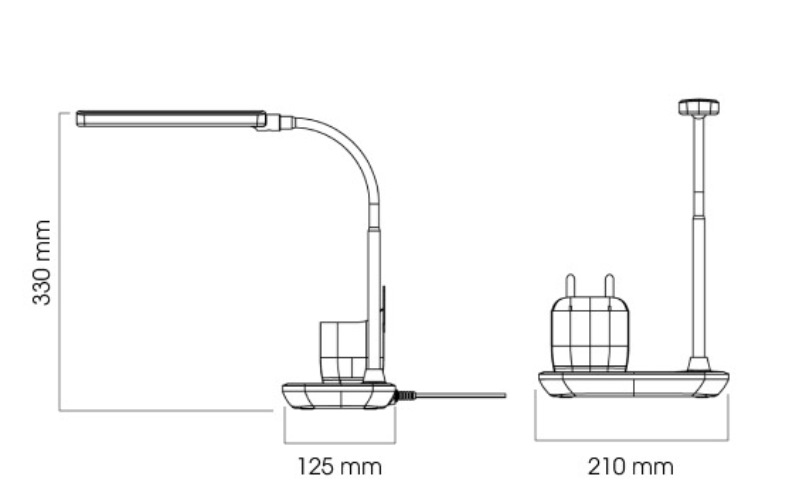 Đèn bàn LED cảm ứng RD-RL-45 6W có ngăn đựng bút tiện lợi - Hàng chính hãng