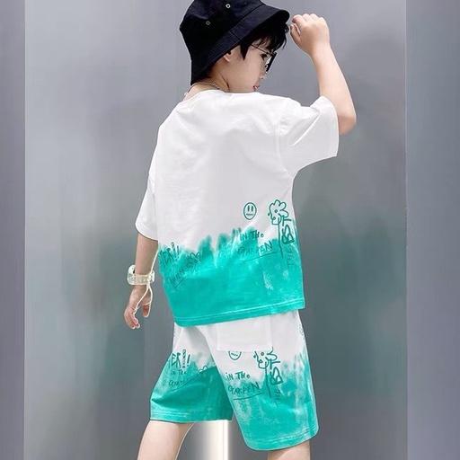 Đồ bộ bé trai Con Xinh cotton in loang IN GARDEN, thời trang mùa hè dành cho bé trai từ 14 đến 45kg