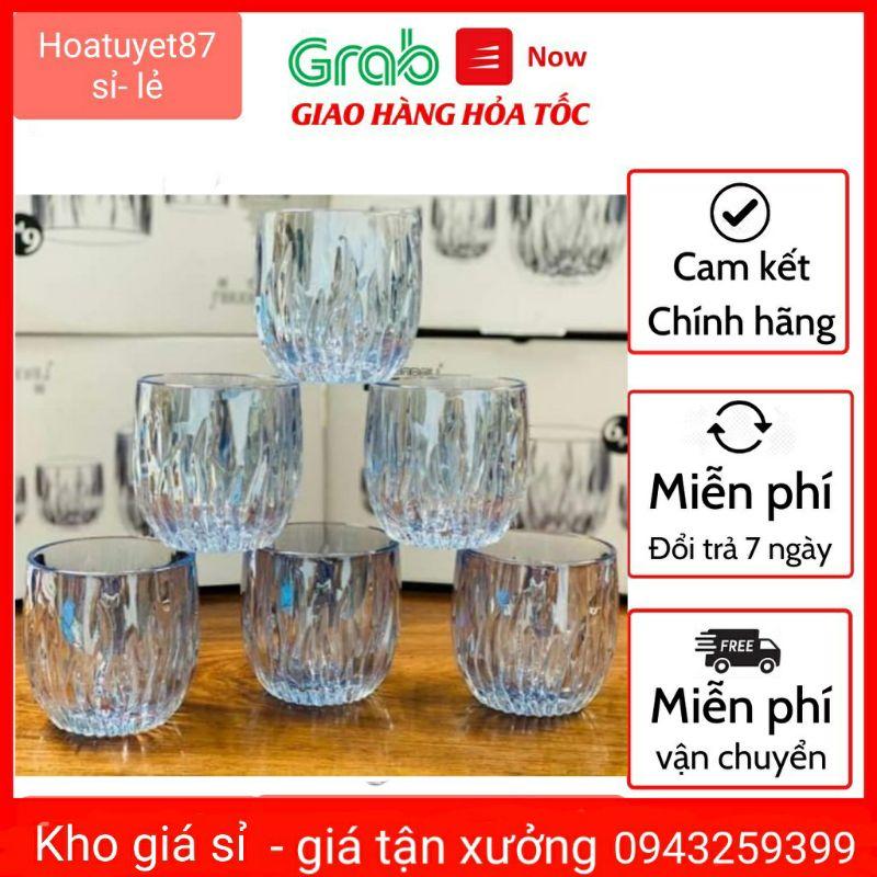 Bộ 06 cốc ly uống rượu, bia, cốc uống nước, cà phê thuỷ tinh pha lê cao cấp chịu nhiệt tốt