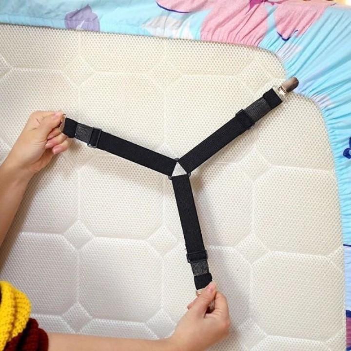 Bộ 4 Kẹp ga trải giường chống xê dịch, cố định và giữ phẳng drap ga phủ giường