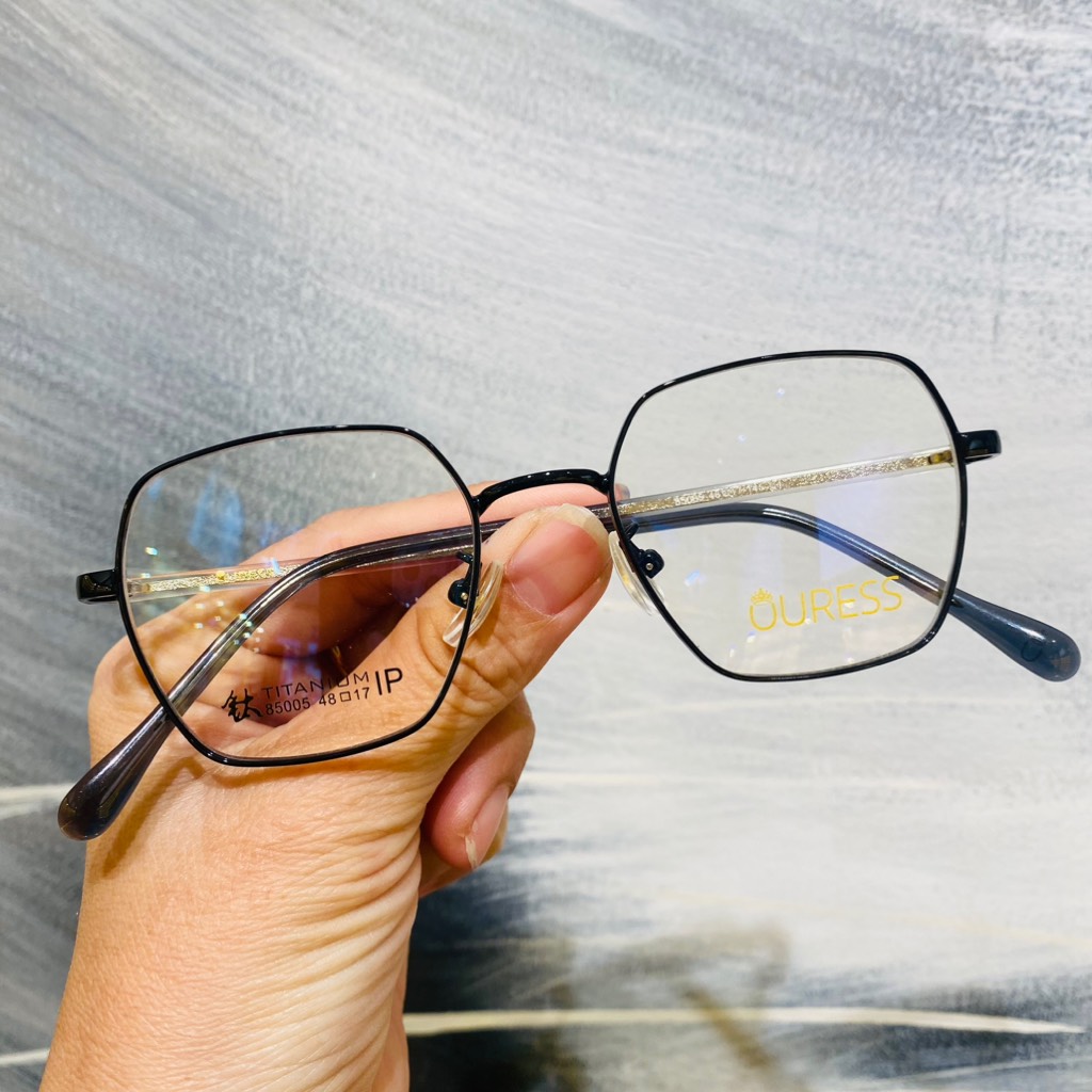 Gọng kính cận 85005 và 5201316 chất liệu titan thời trang mắt kính OURESS nam nữ siêu nhẹ siêu bền