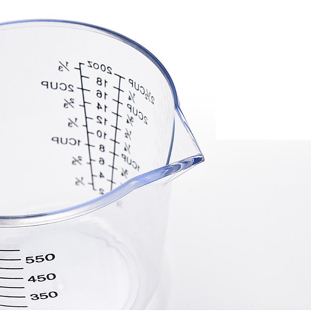 Clear Measuring Cup with Handle and Spout Water Milk Liquid Measure Cooking