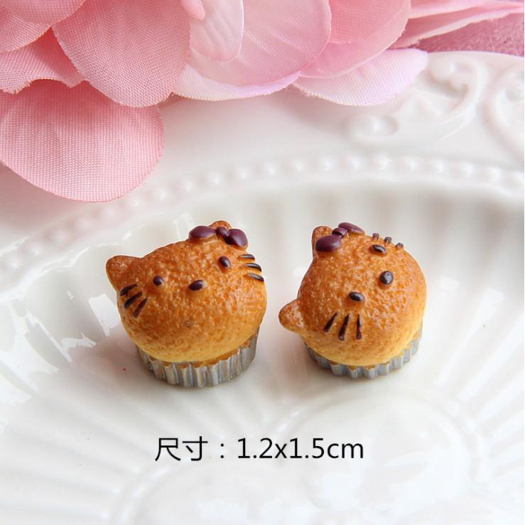 *HN* Charm mô hình bánh cupcake, bánh Pizza, bánh quy trang trí nhà búp bê, vỏ điện thoại, DIY