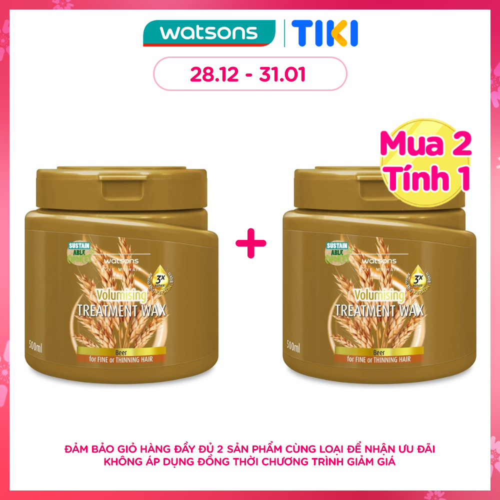 Kem Ủ Tóc Watsons Treatment Wax Beer for Fine Or Thinning Hair 500ml