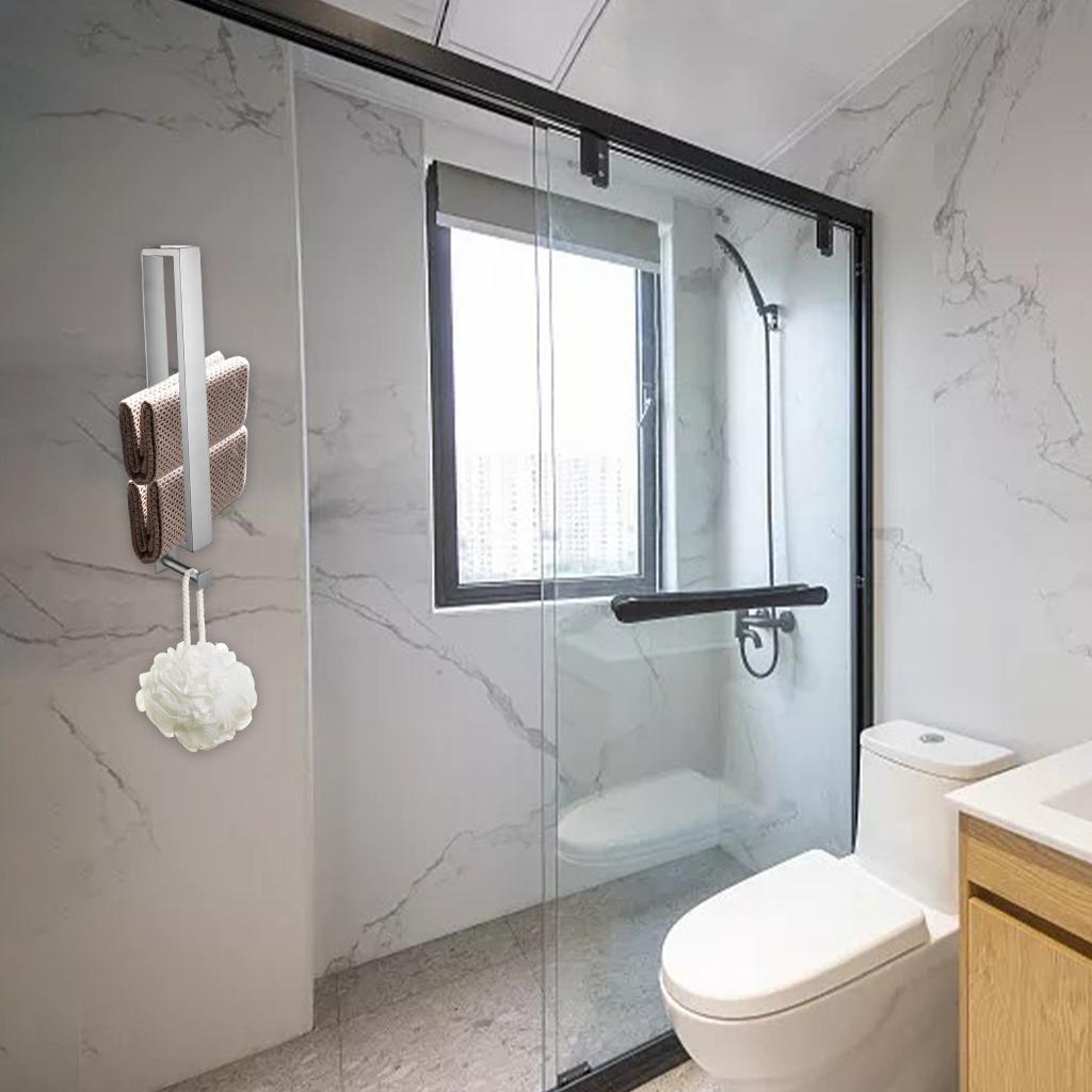 Towel Bar Rod Wall Mounted Adhesive Bathroom Towel Rail Rack