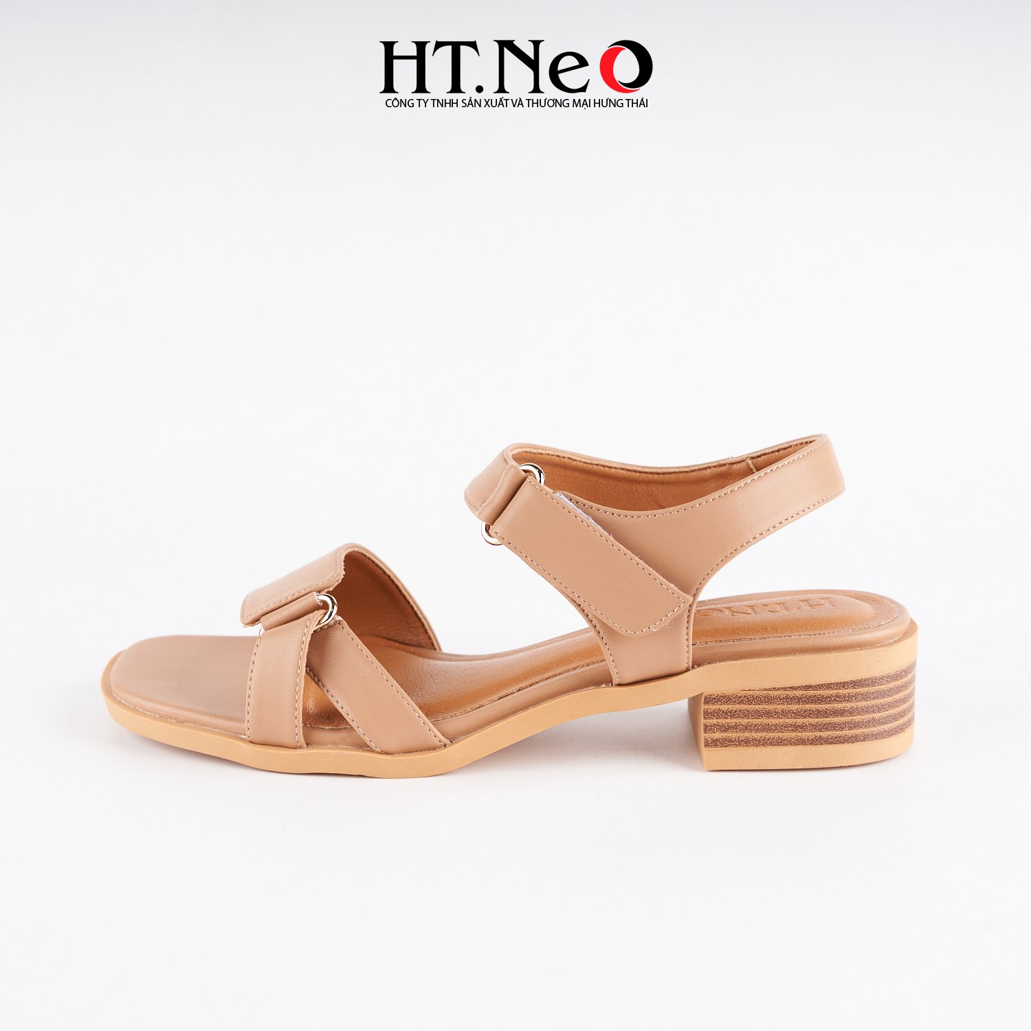 SANDAL nữ 3p quai hậu dán thiết kế đơn giản, chất liệu da gót trụ SDN176