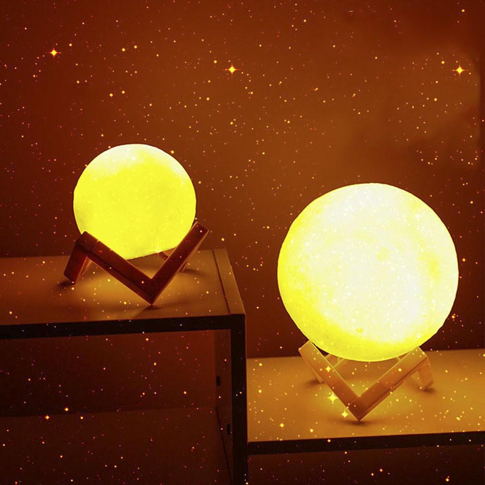 Đèn ngủ thiết kế hình mặt trăng 3D