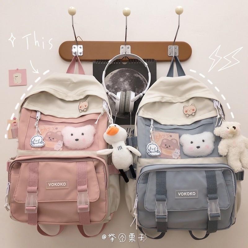 balo thời trang nam nữ Unisex balo đi học laptop balo ulzzang đi học thời trang Cặp- Balo sinh viên học sinh đa năng mèo đọc sách cute ulzzang