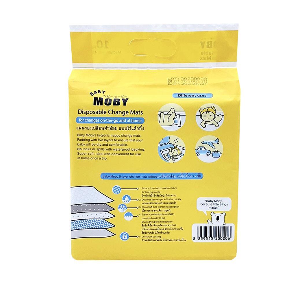 Tấm Lót Chống Thấm Moby Baby ️ Siêu Mềm Mịn Khô Thoáng