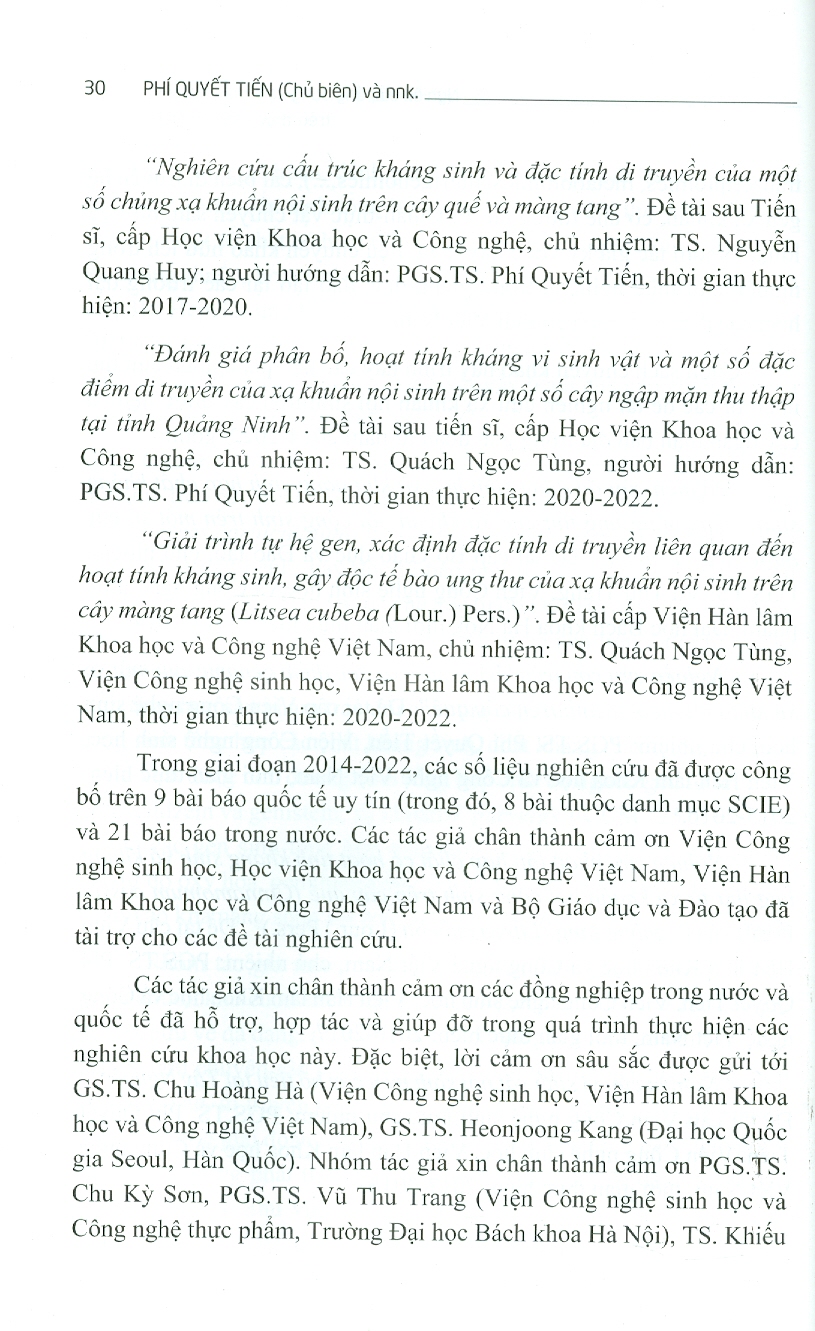 Nghiên Cứu Ứng Dụng Xạ Khuẩn Nội Sinh Trên Thực Vật Việt Nam (Bìa Cứng)