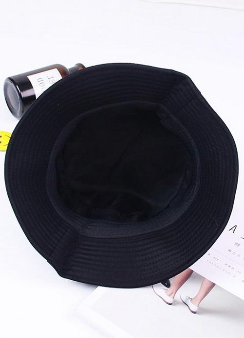 Nón bucket đen trơn thời trang Hàn Quốc dành cho cả nam và nữ NK482