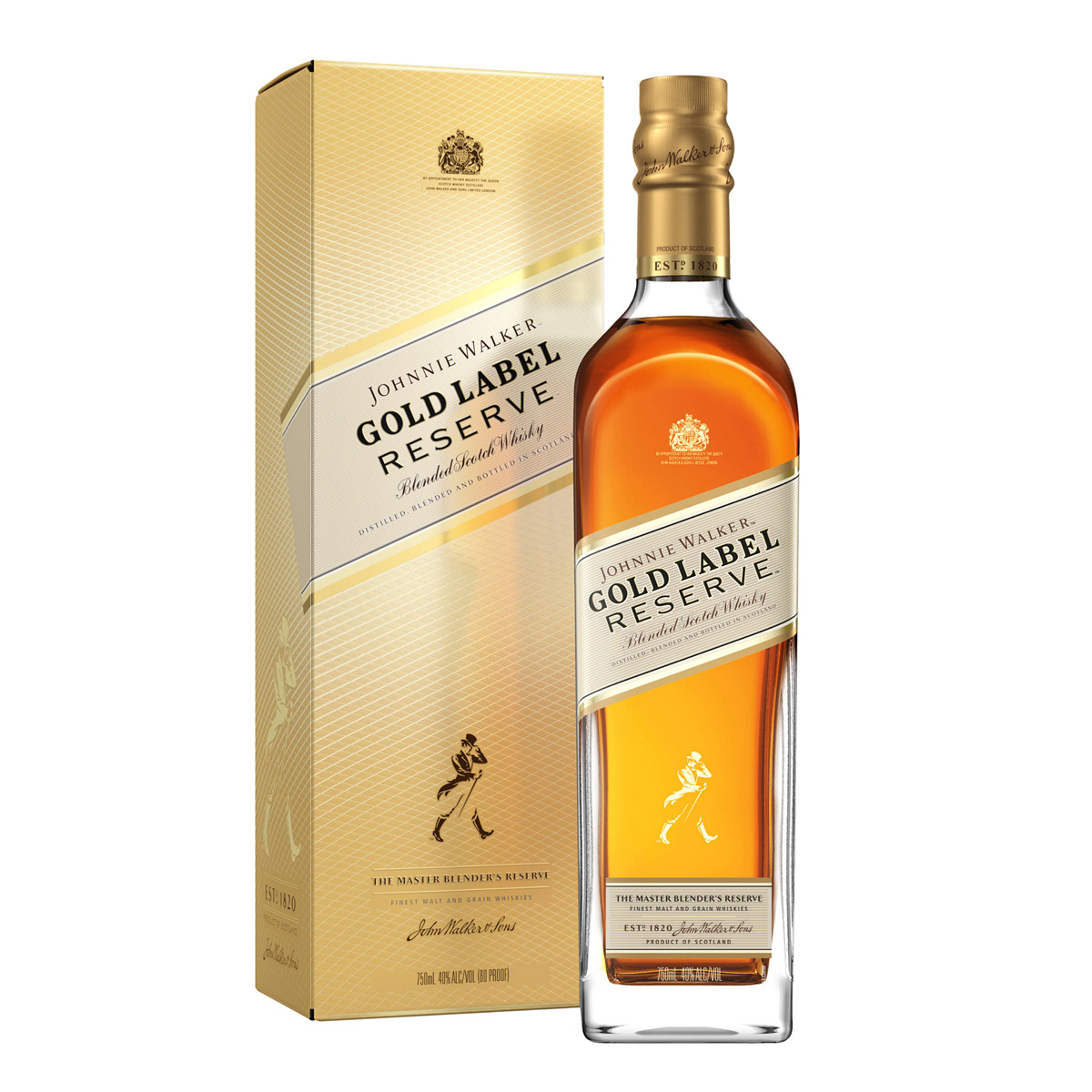 Rượu Johnnie Walker Gold Label Blended Scotch Whisky 40% 750ml [Kèm Hộp]