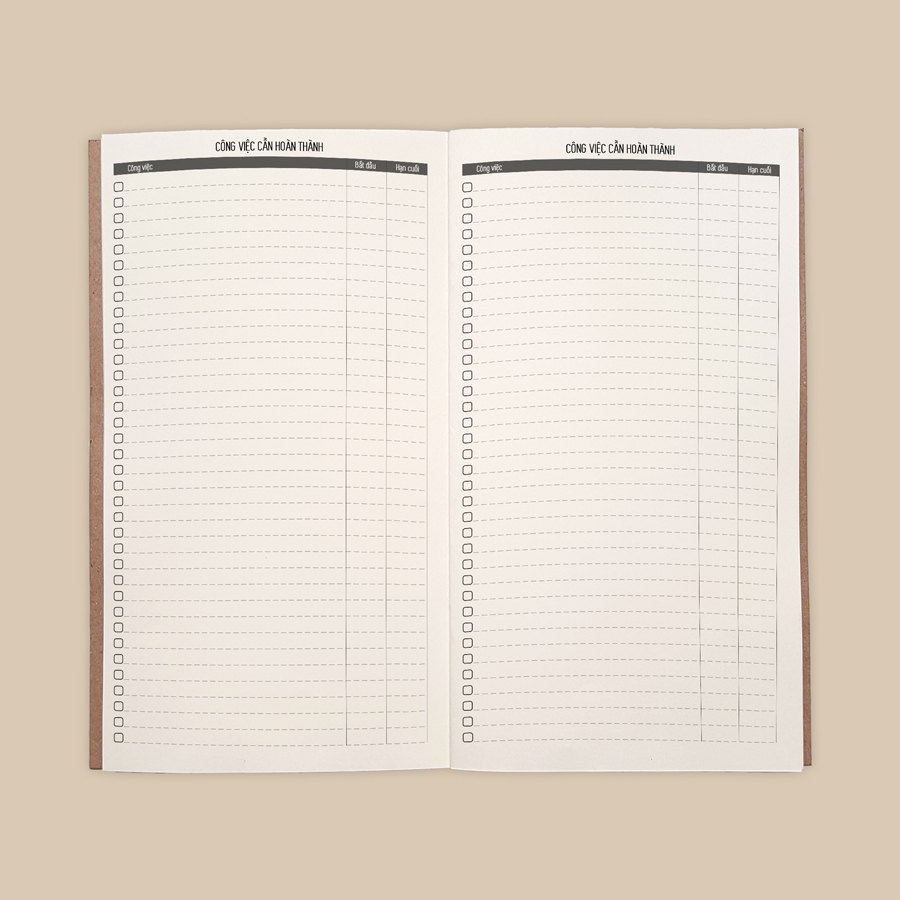 Sổ tay planner &quot;Việc Ngập Mặt&quot; bìa cứng 21x11 to-do list, thời gian biểu, check list, nhắc việc, lịch hẹn